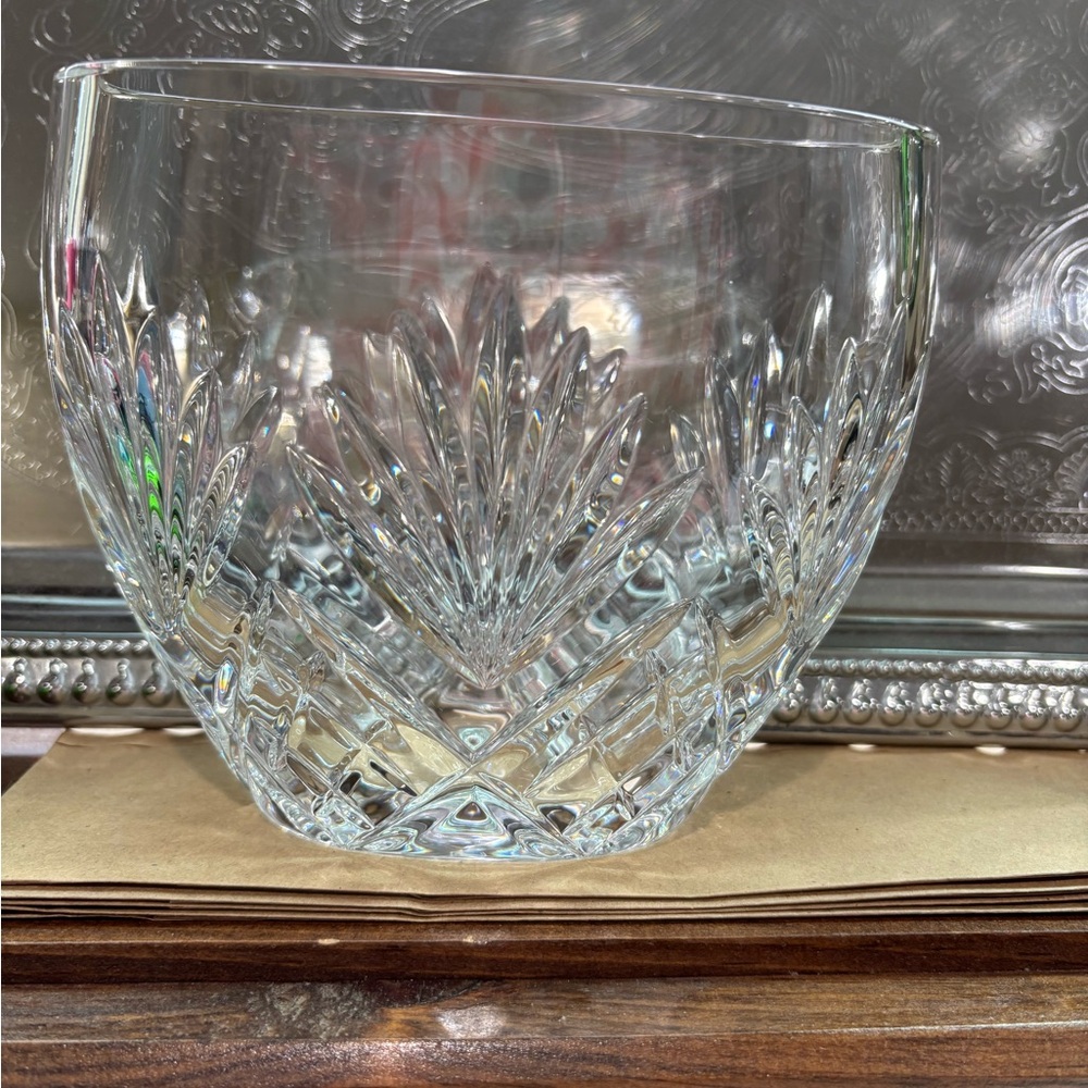 Elegant Cut Glass Vase